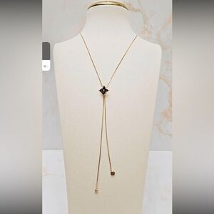 Elegant Gold and Black Pendant Necklace
